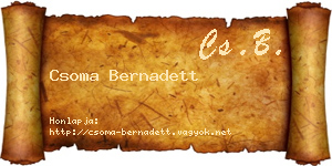 Csoma Bernadett névjegykártya