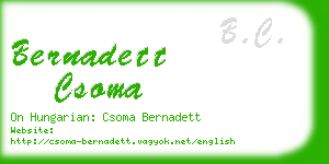 bernadett csoma business card